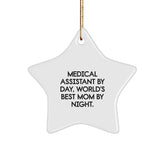 Medical Assistant Star Ornament, Funny Quote Gifts from Mom, for Medical Assistant, Christmas Unique Gifts - Image 1